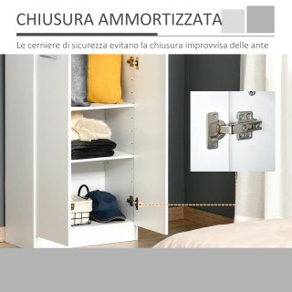 Armario multiusos de 4 puertas con estantes ajusta