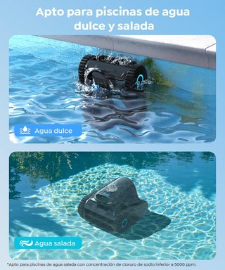 Robot Limpiafondos Piscina Negro/Azul