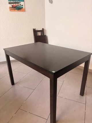 Mesa de Comedor Rectangular Color Wengué