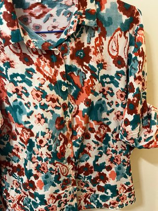 Blusa Estampada Multicolor Talla S