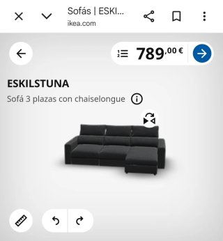Sofá Ikea Eskilstuna Gris