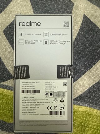 realme 16 Pro 5G,8Gb RAM y 512Gb de almacenamiento