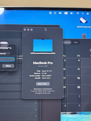 MacBook Pro 16 M1 Pro 32GB RAM 1TB