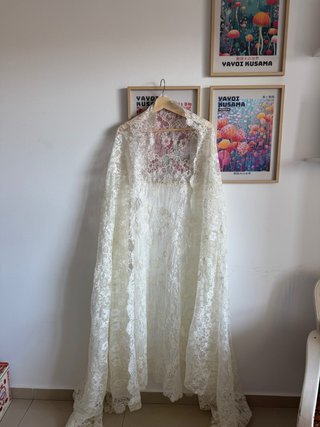 Tela sintética de encaje para vestido de novia