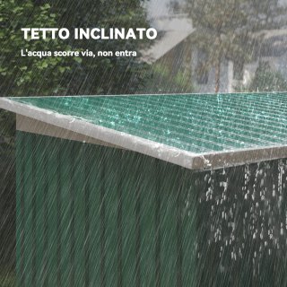 Cobertizo de acero para herramientas de jardín con