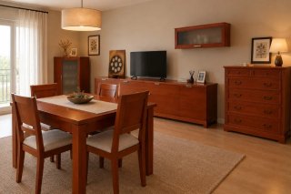Conjunto de Comedor de Madera Maciza