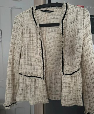 Chaqueta Zara Beige/Gris