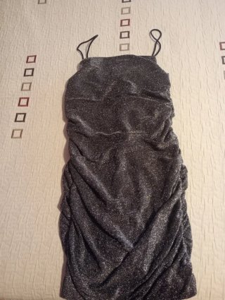 Vestido brillante fiesta negro