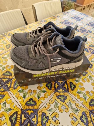 Scarpe Skechers Memory Foam Blu/Grigie