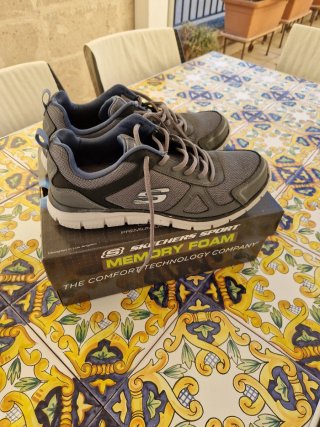 Scarpe Skechers Memory Foam Blu/Grigie