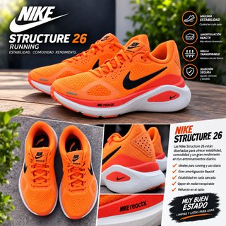 Nike Structure 26 Running Naranja