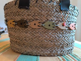 Bolso de mimbre para playa