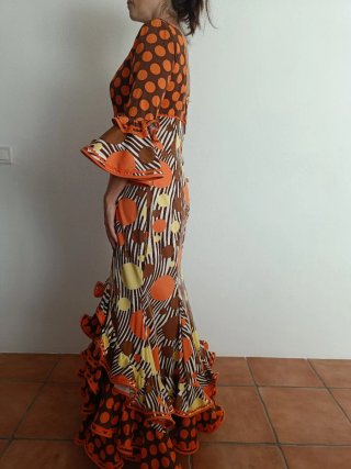 Traje de flamenca estampado