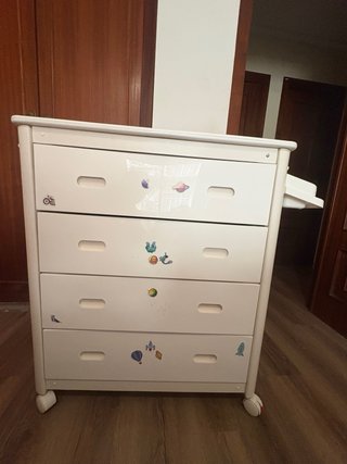 Mueble Cambiador y Pañalera para Bebé