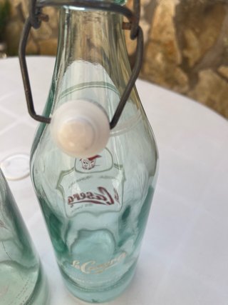 2 Botellas cristal 1L La Casera Vintage