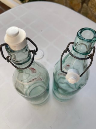 2 Botellas cristal 1L La Casera Vintage