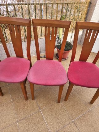Set de 4 sillas de comedor de madera