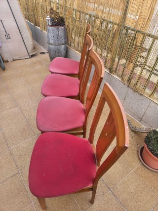 Set de 4 sillas de comedor de madera