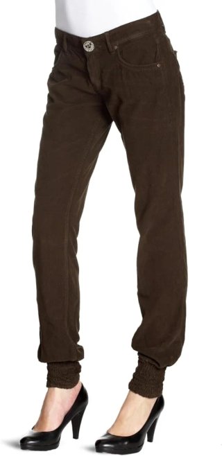 Pantalones Desigual Pitillo Marrones T30