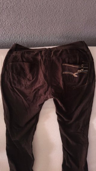 Pantalones Desigual Pitillo Marrones T30