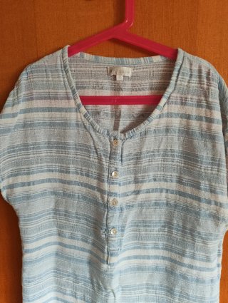 Camisón de Verano Ensis Rayas Azul y Blanco