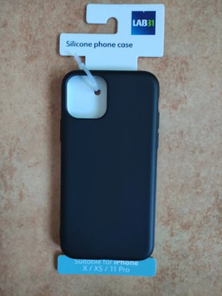 Funda Silicona Negra iPhone X/XS/11 Pro