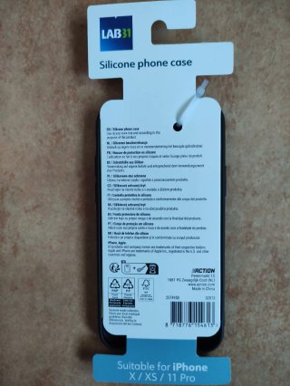 Funda Silicona Negra iPhone X/XS/11 Pro