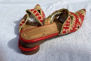 Sandalias Árabes Artesanales Rojas