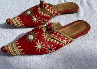 Sandalias Árabes Artesanales Rojas