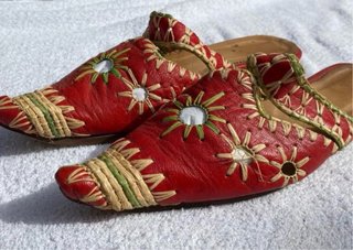 Sandalias Árabes Artesanales Rojas
