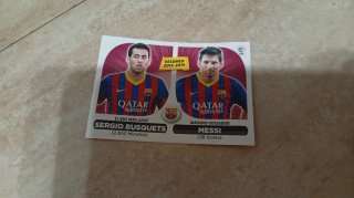 Cromo Messi y Busquets Temporada 2013-2014