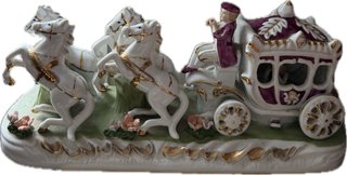 Figura Carruaje Cerámica Vintage