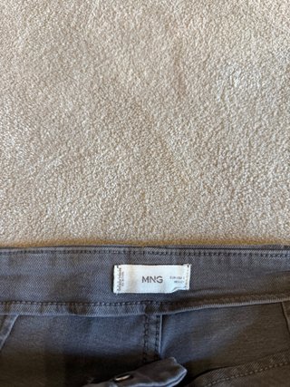 Pantalones Gris de Tiro Alto