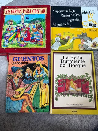 Lote de 4 Libros de Cuentos Infantiles Clásicos