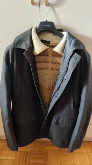 Chaquetón y chaqueta de punto para hombre