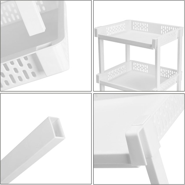 Carrello Ausiliare a 3 Livelli Colore Bianco