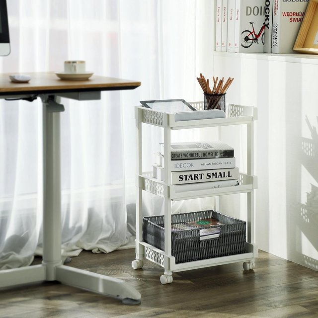 Carrello Ausiliare a 3 Livelli Colore Bianco