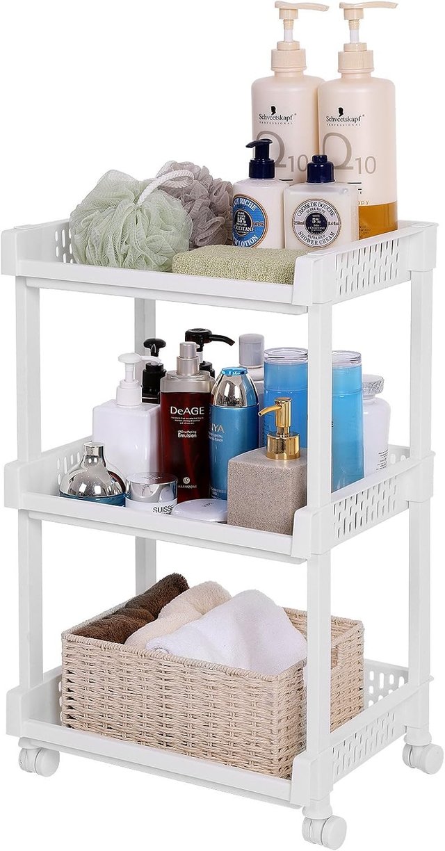Carrello Ausiliare a 3 Livelli Colore Bianco