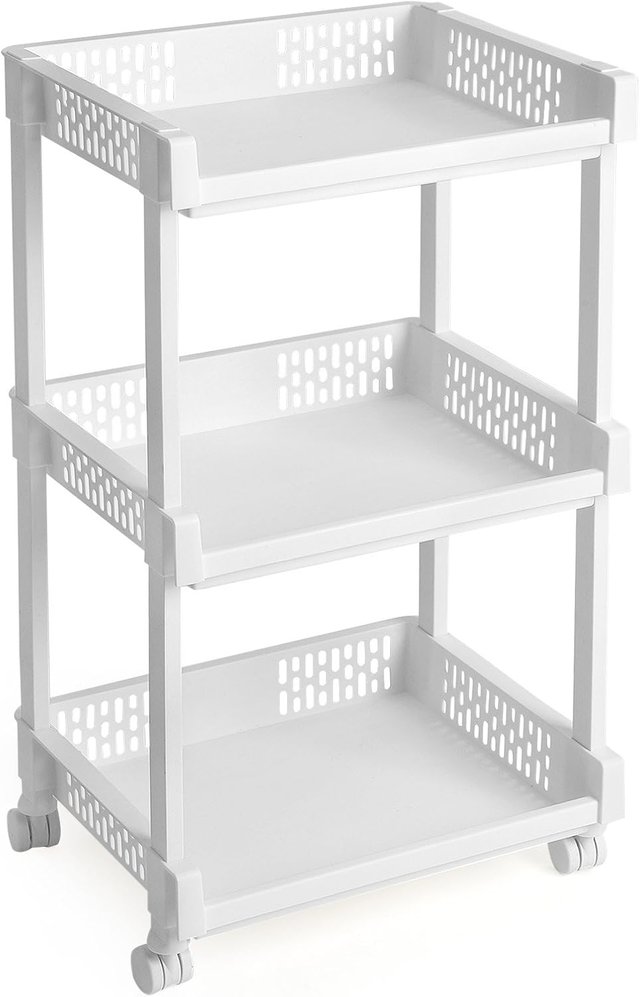 Carrello Ausiliare a 3 Livelli Colore Bianco