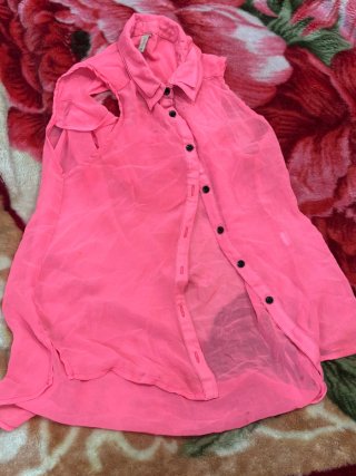 Camisa sin mangas rosa