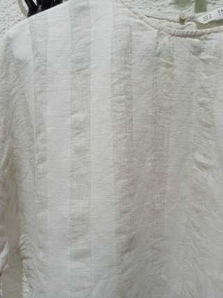 Blusa Zara Basic Blanca Talla m