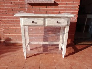 Cómoda recibidor 2 cajones blanca. Muy buen estado