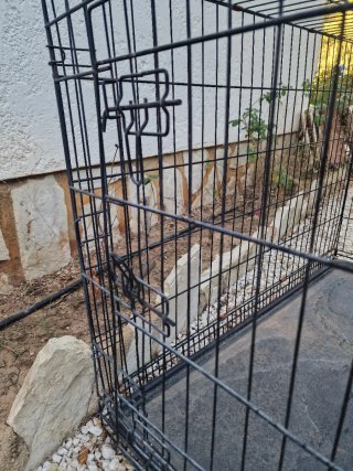 Jaula para mascotas negra grande