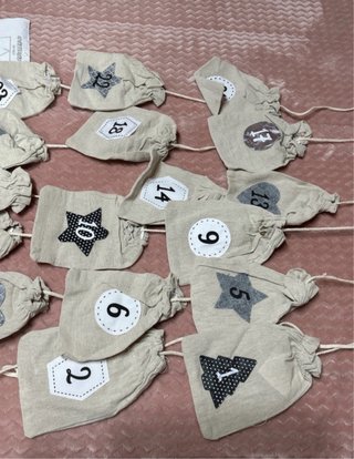 Calendario de Adviento con 24 Bolsitas