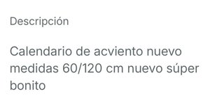 Calendario de Adviento con 24 Bolsitas