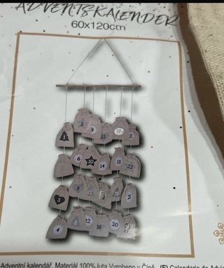 Calendario de Adviento con 24 Bolsitas