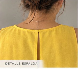 Blusa amarilla sin mangas