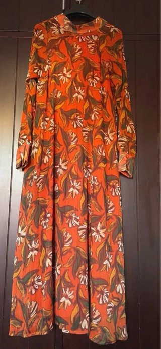 Vestido Alice Naranja Estampado Floral