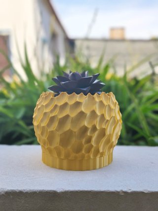 Vaso Decorativo Texturado Dourado