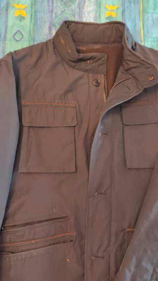 Parka azul marino para hombre XL